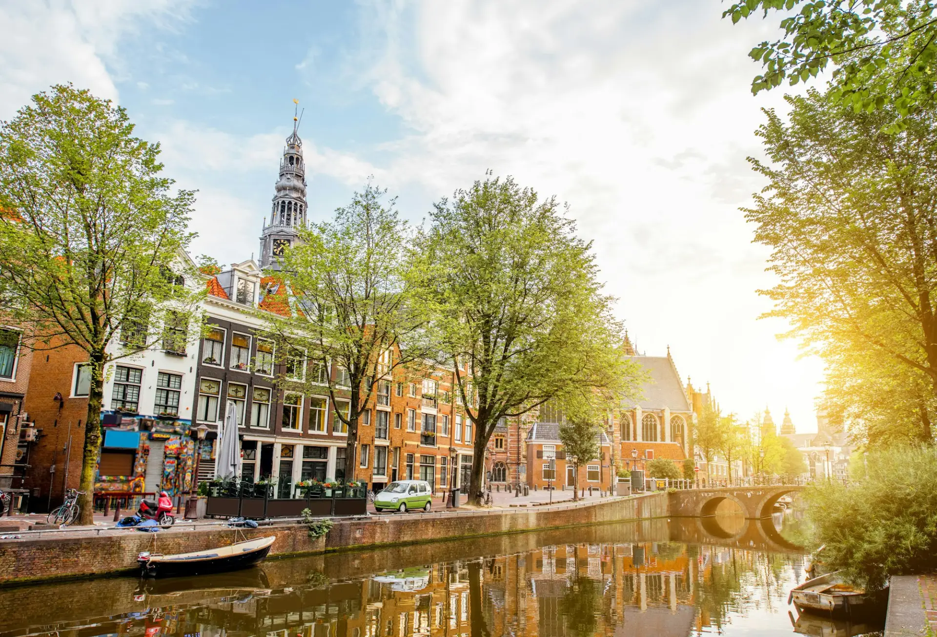 Amsterdam cityscape view