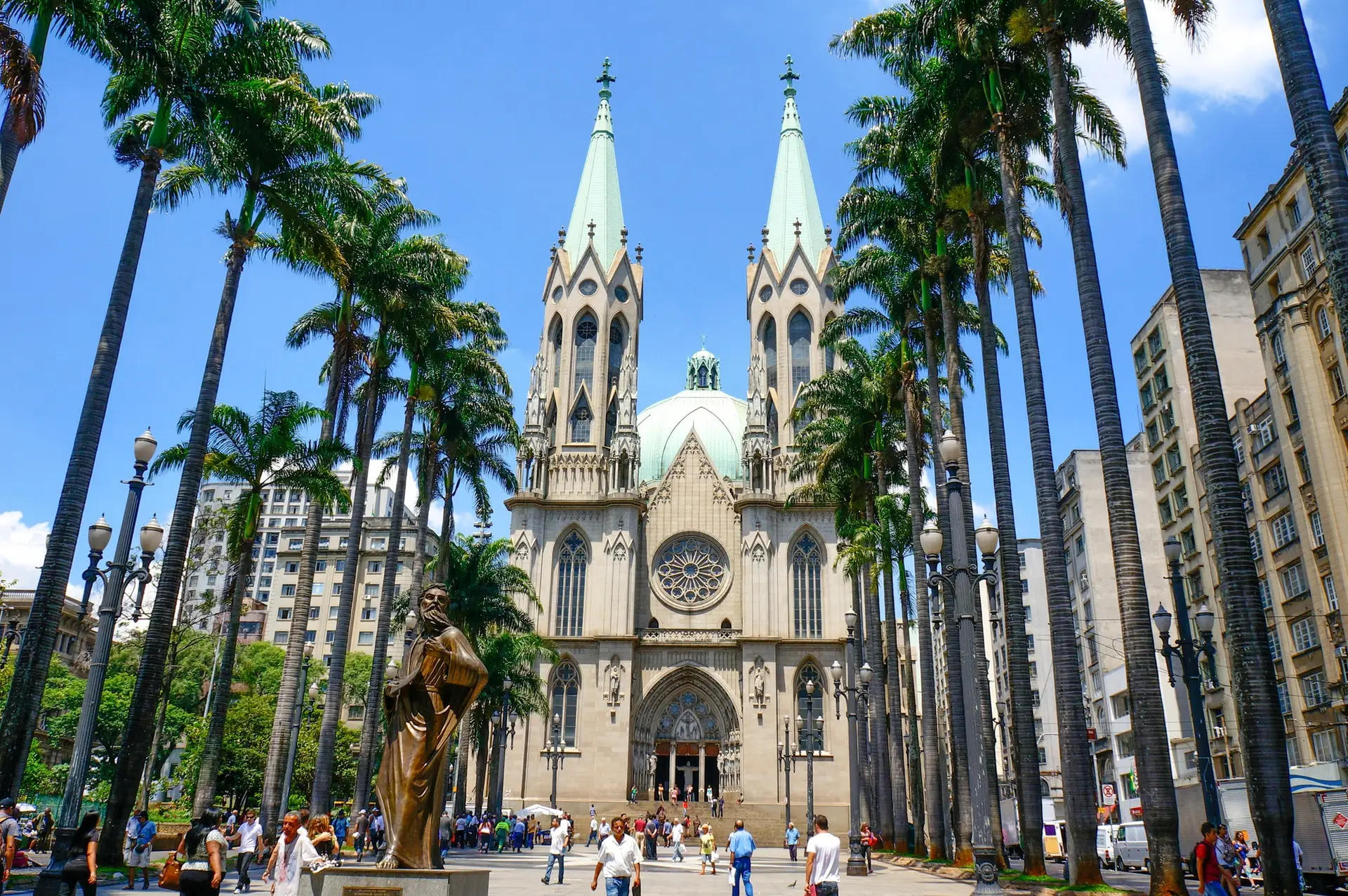 Cathedral in the main square of Sao Paulo, Brazil.