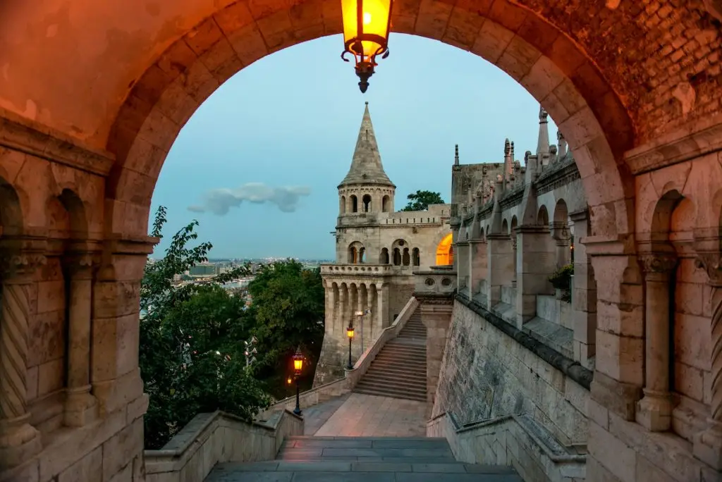 gothic Fisherman's Bastion in Budapest, Hungary