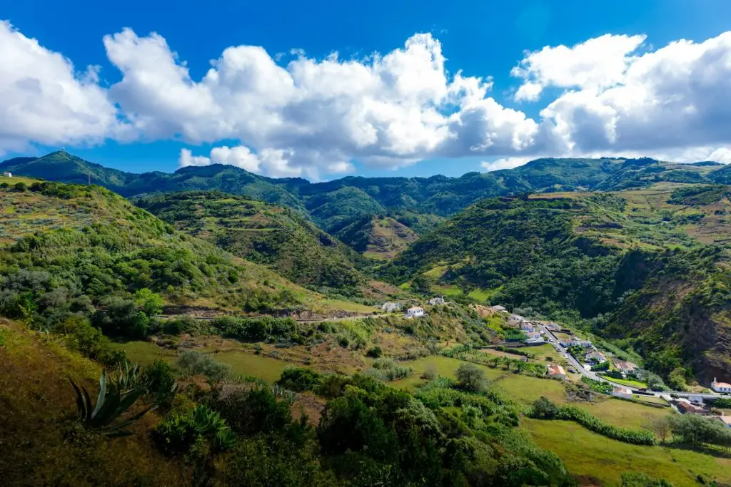 Landscape, vegetation and mountains of azores