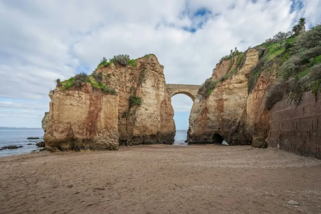 Stone Bridge at Praia dos Estudantes Beach - Lagos, Algarve, Portugal