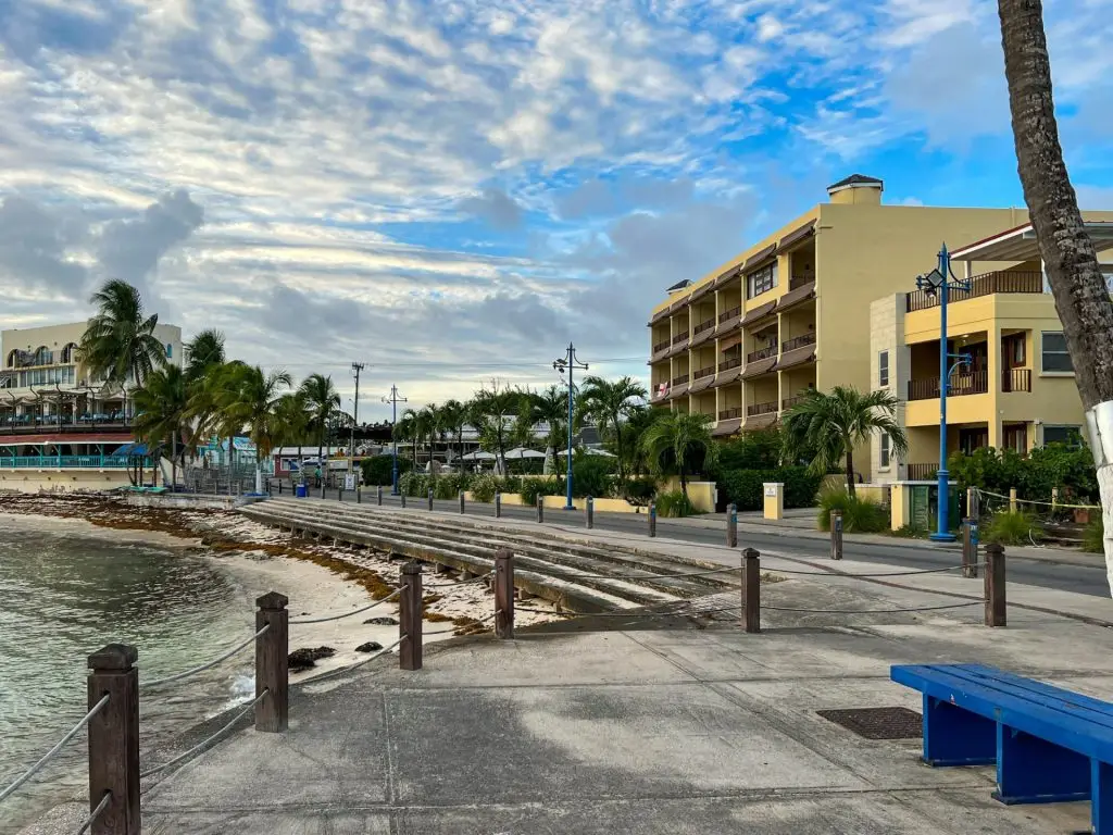 Beautiful view of a pier front in St. Lawrence gap in Barbados