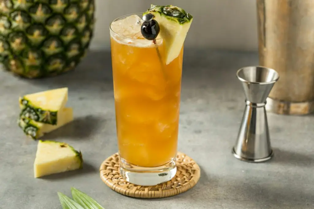 Boozy Refreshing Rum Bahama Mama Cocktail