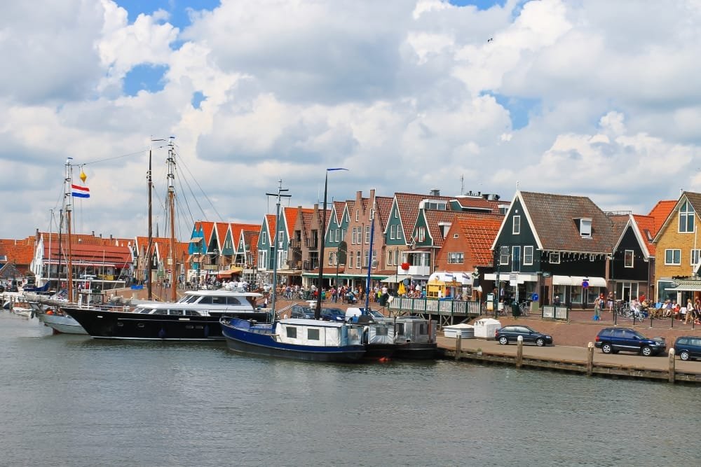 Ships in the port of Volendam.