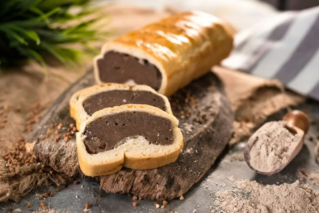 Fresh homemade buckwheat bread, traditional Slovenia