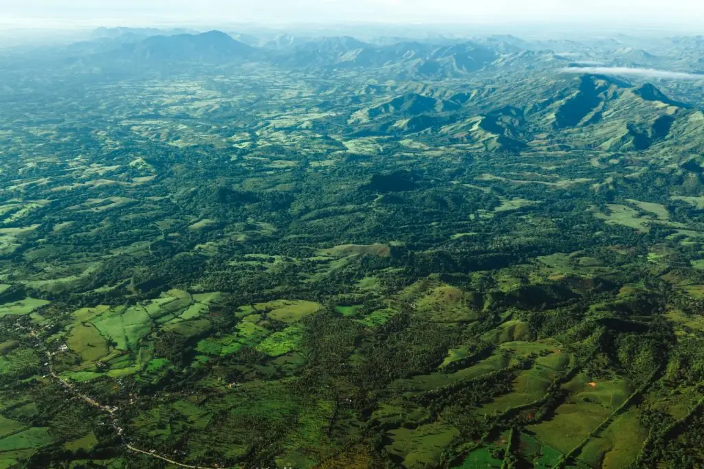 Green landscape from the Island Dominican Republic
