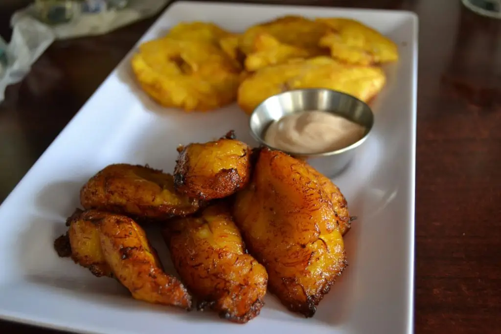Puerto Rican food - fried plantains and tostones
