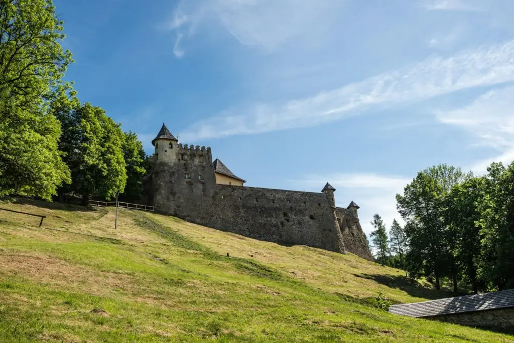 Stara Lubovna Castle in Slovakia. Exterior of open air museum, Slovak Republik