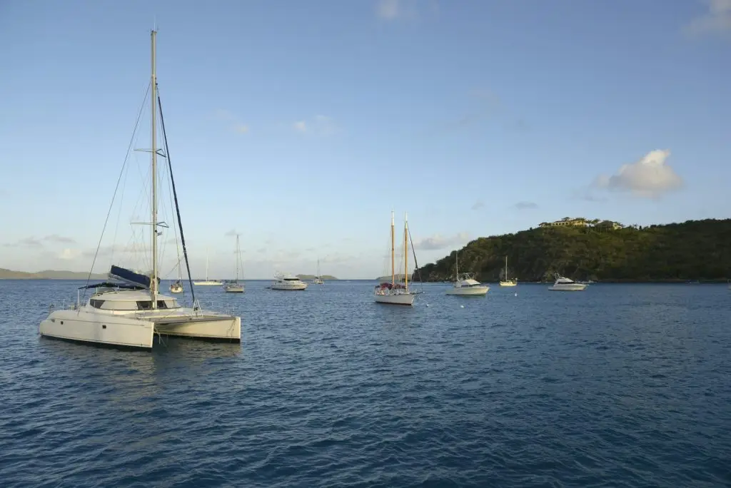 The anchorage in St. Thomas Bay, Spanish Town, Virgin Gorda, British Virgin Islands
