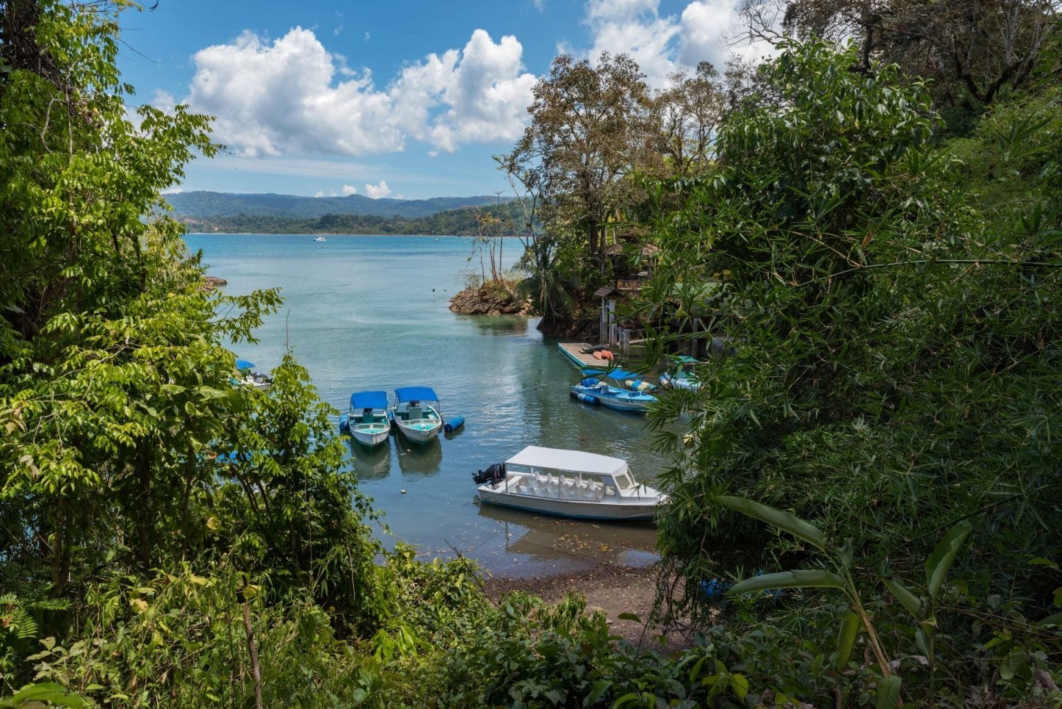 Small marina at Drake Bay, Costa Rica.