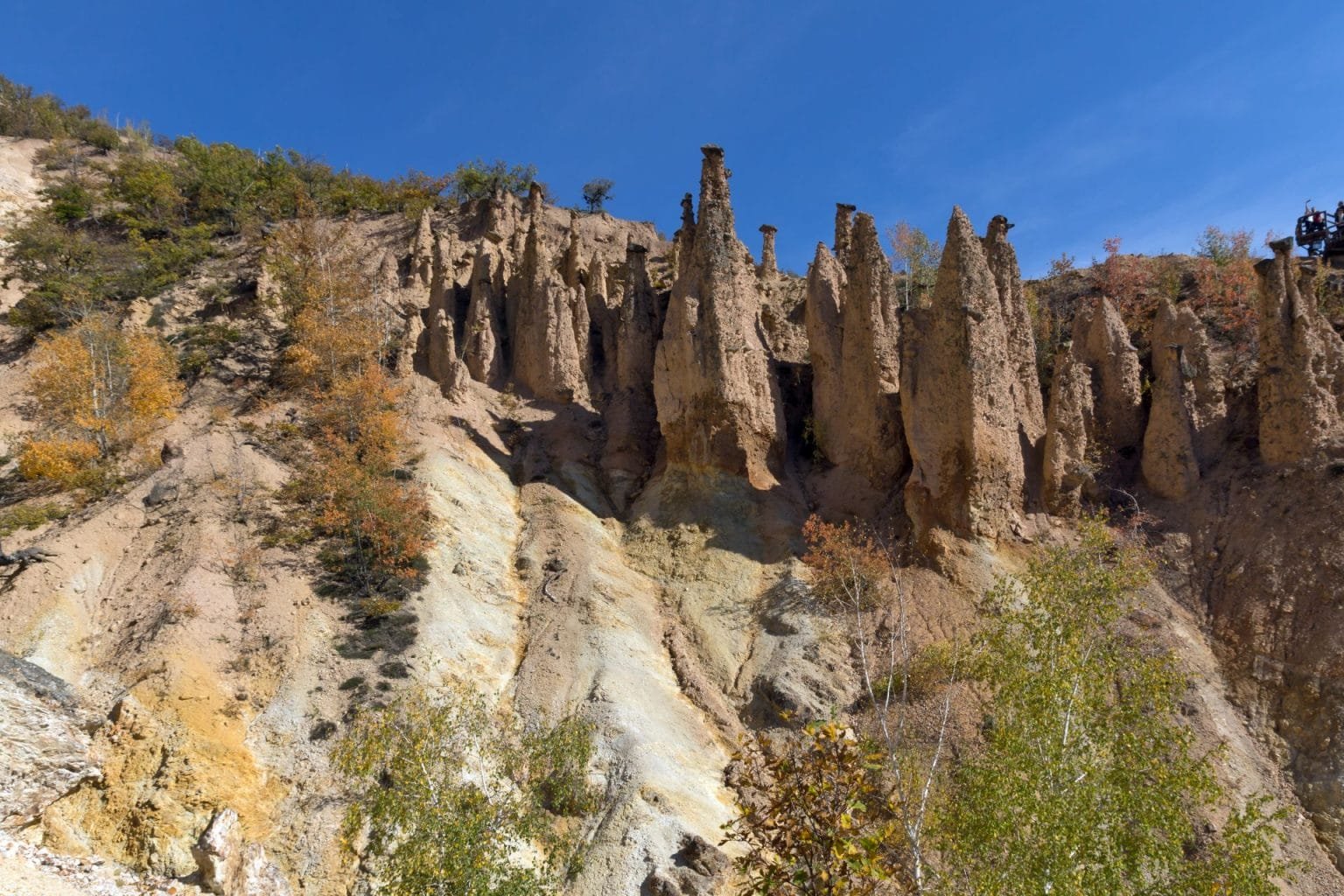 Amazing Autumn Landscape of Rock Formation Devil`s town in Radan Mountain, Serbia