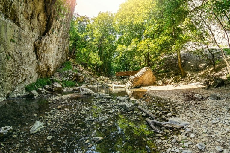 Vratna Gates or bridges are a rare stone formation caused by collapsed caves In Serbia