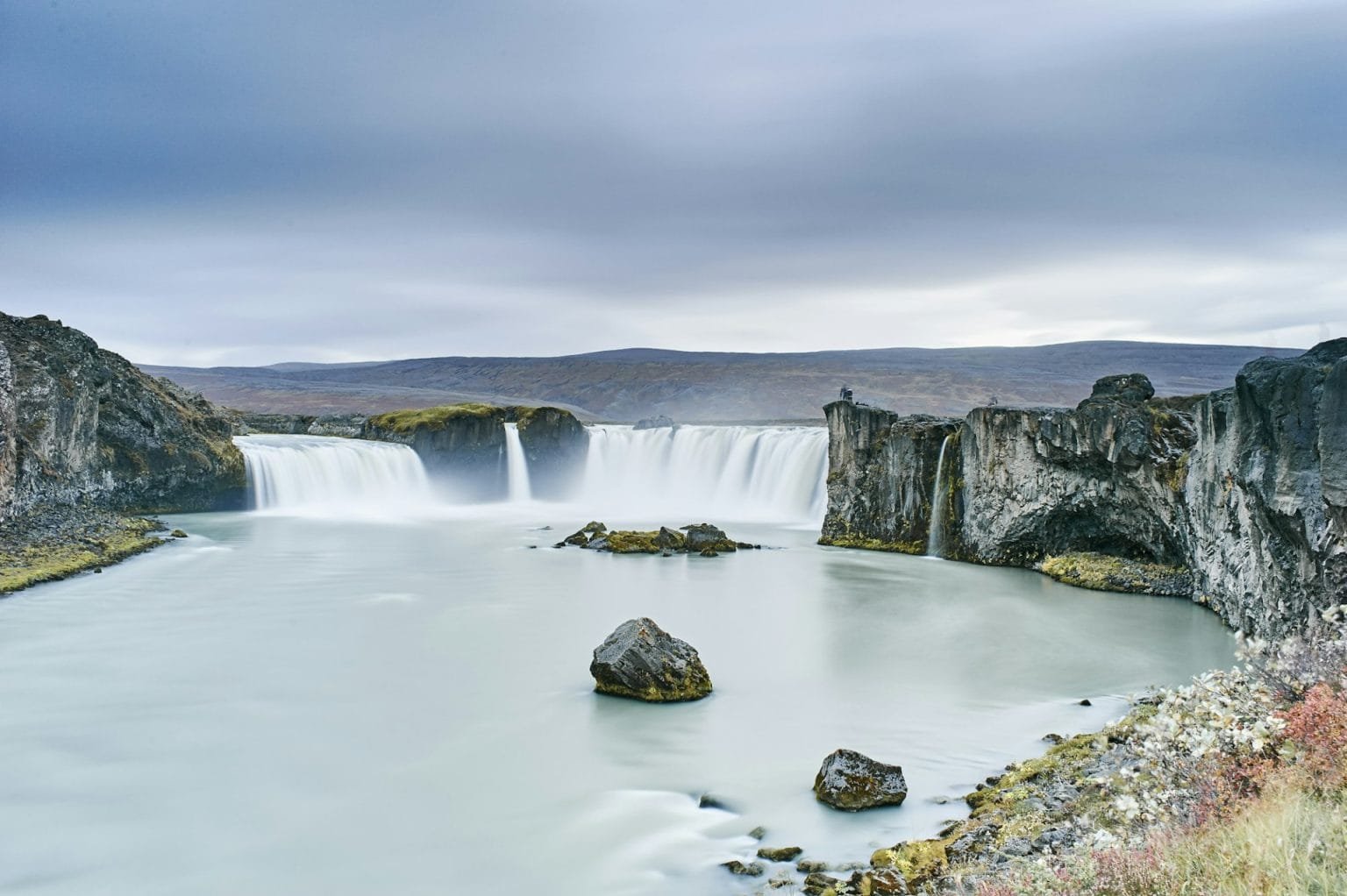 Waterfall Godafoss, Husavik, Iceland