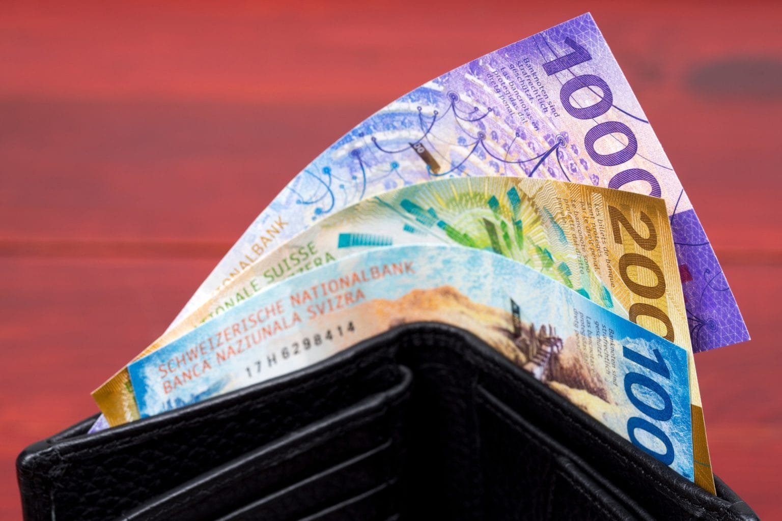 Swiss Francs in the wallet