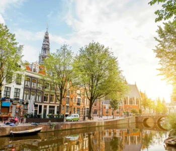 Amsterdam cityscape view