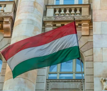 Budapest Hungary, Hungarian flag closeup