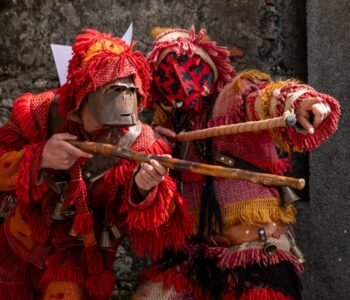 Careto de Arcas, traditional carnival mask in the Portuguese village of Macedo dos Cavaleiros.