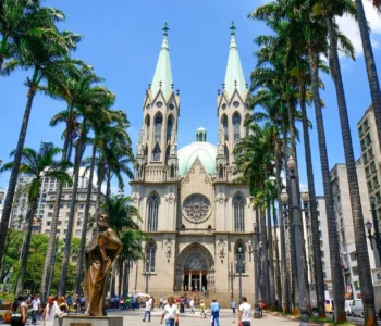 Cathedral in the main square of Sao Paulo, Brazil.
