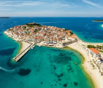 Scenic town and beaches of Primosten in Croatia. places to visit in croatia