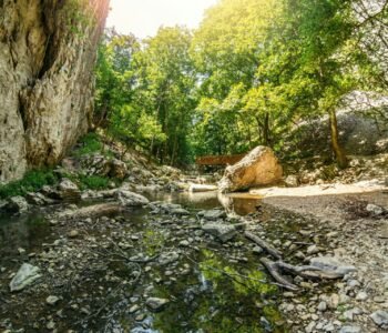 Vratna Gates or bridges are a rare stone formation caused by collapsed caves In Serbia